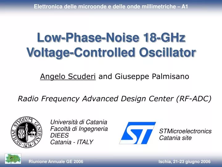 low phase noise 18 ghz voltage controlled oscillator