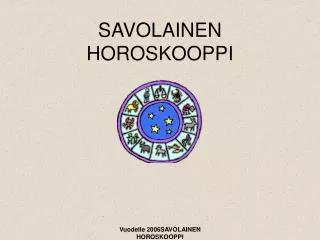 savolainen horoskooppi