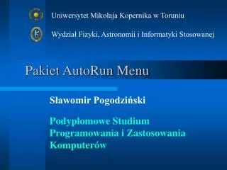 pakiet autorun menu