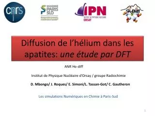 diffusion de l h lium dans les apatites une tude par dft