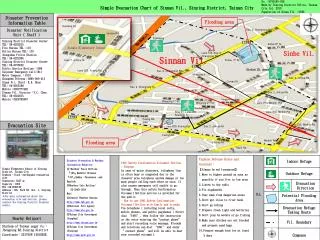 Simple Evacuation Chart of Sinnan Vil., Sinying District, Tainan City