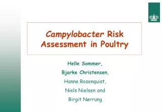 Campylobacter Risk Assessment in Poultry