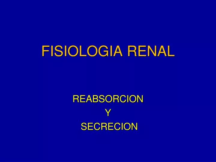 fisiologia renal