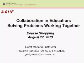 Collaboration in Education: Solving Problems Working Together