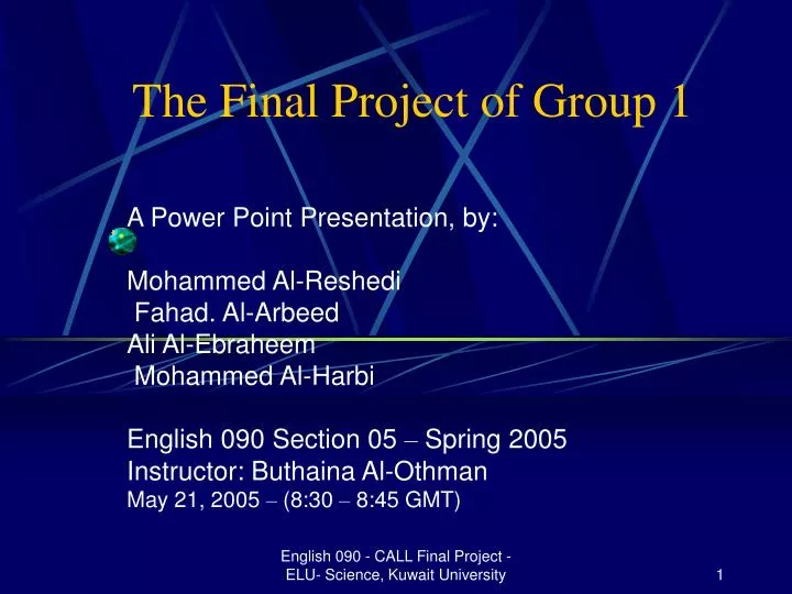 the final project of group 1
