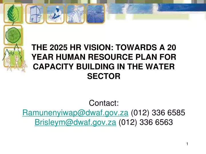 the 2025 hr vision towards a 20 year human resource plan for capacity building in the water sector