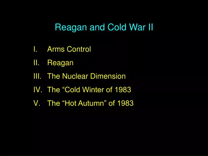reagan and cold war ii