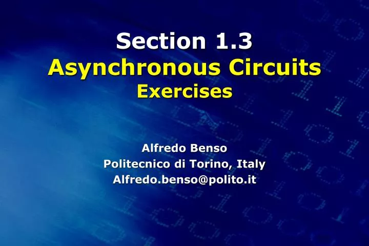 section 1 3 asynchronous circuits exercises