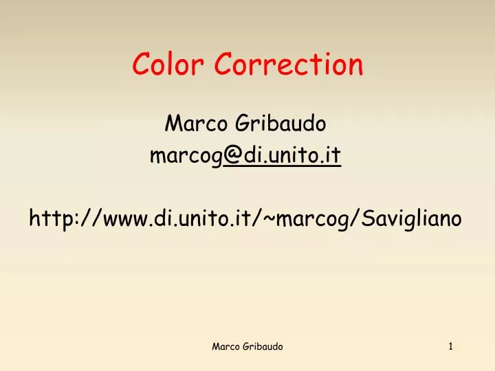 color correction