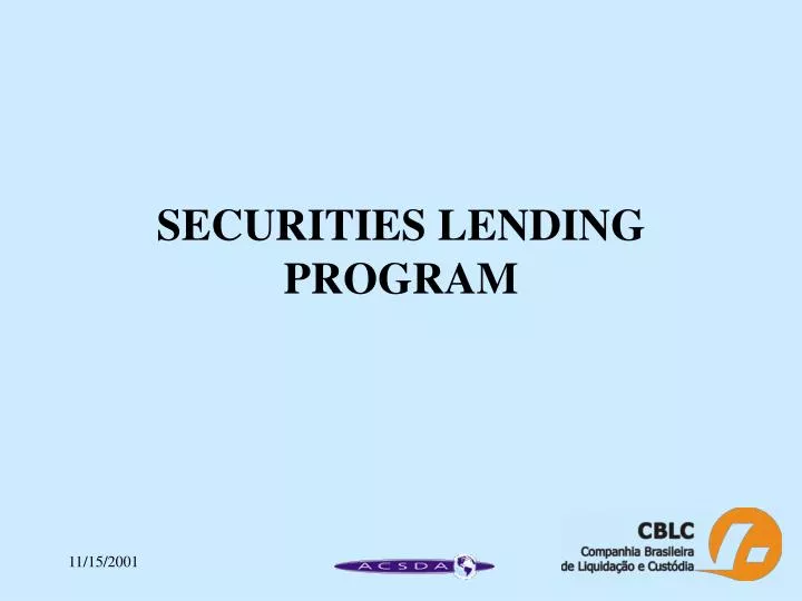 securities lending program