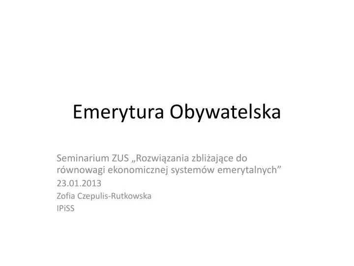 emerytura obywatelska