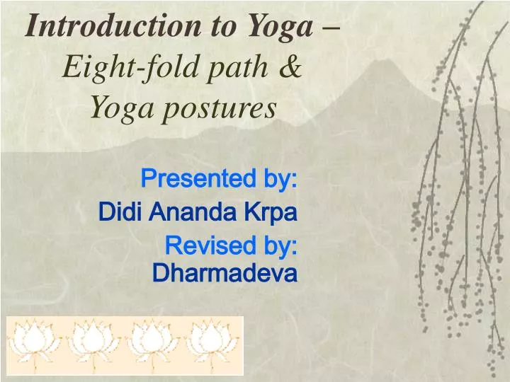 introduction to yoga eight fold path yoga postures