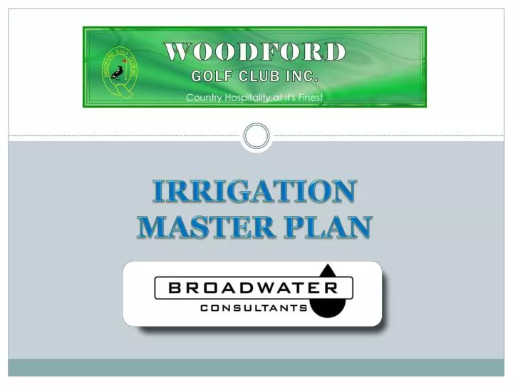 irrigation master plan