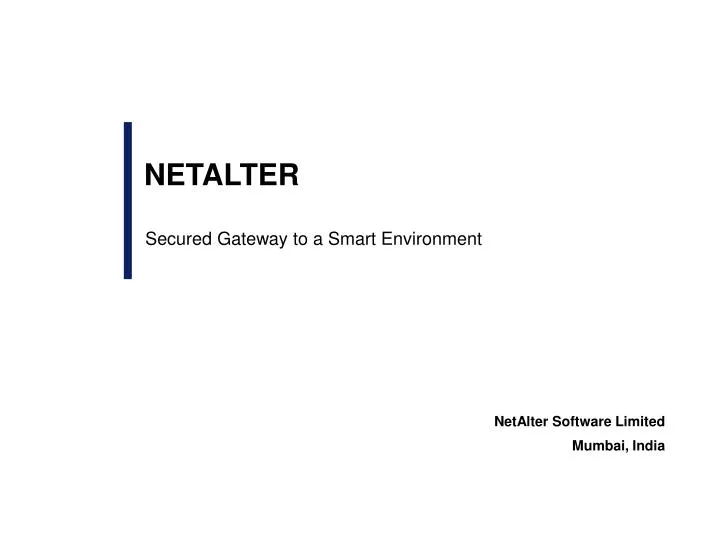 secured gateway to a smart environment