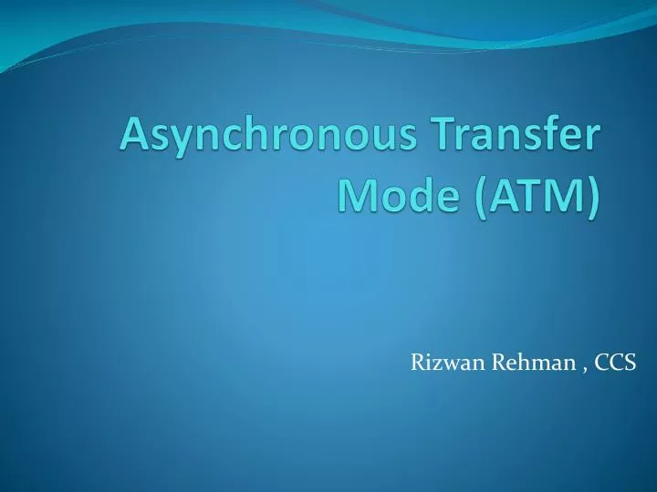 asynchronous transfer mode atm