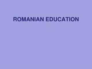 romanian education