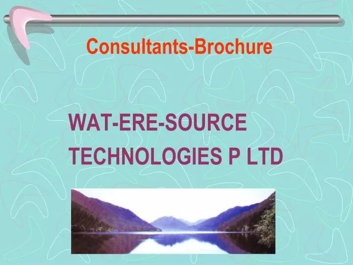 consultants brochure