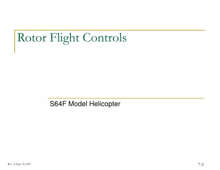 rotor flight controls