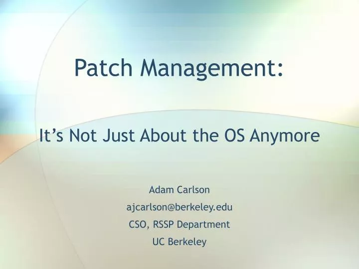 patch management