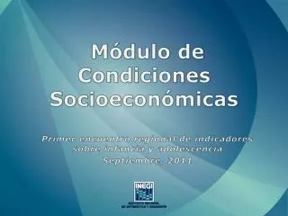 m dulo de condiciones socioecon micas