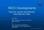 WCO Developments - slide 1