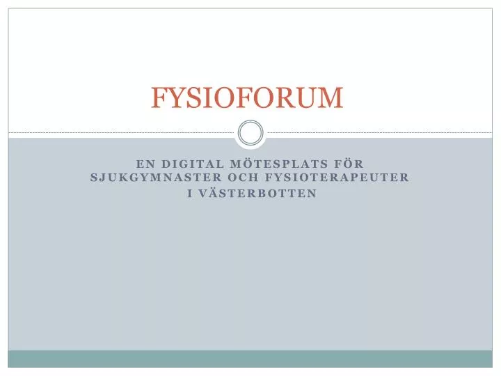 fysioforum