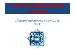 poji t n odpov dnosti za kodu