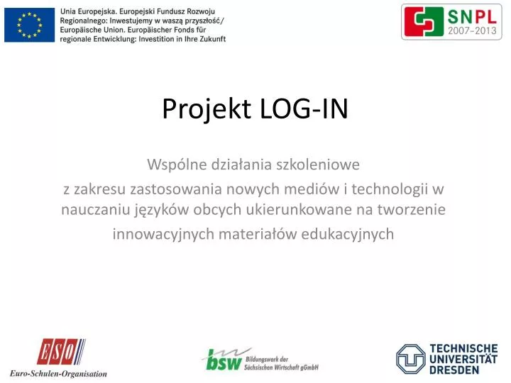 projekt log in