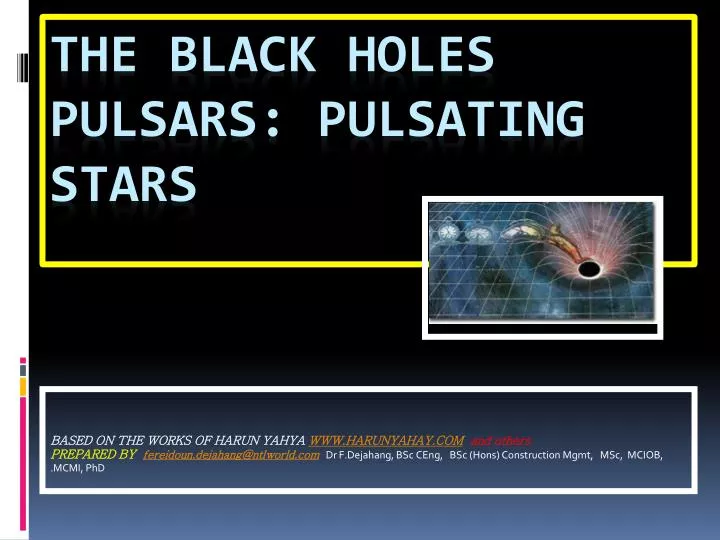 the black holes pulsars pulsating stars