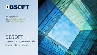 dbsoft presentazione azienda