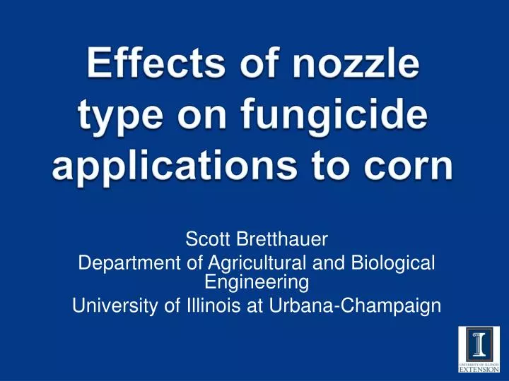 effects of nozzle type on fungicide applications to corn