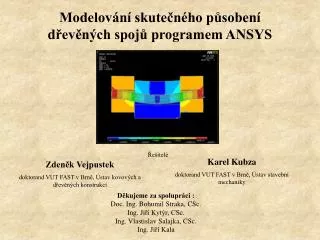 modelov n skute n ho p soben d ev n ch spoj programem ansys