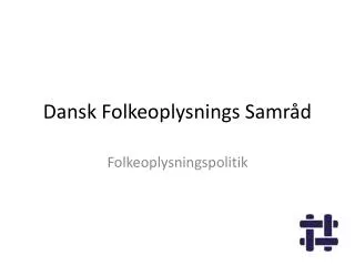 dansk folkeoplysnings samr d