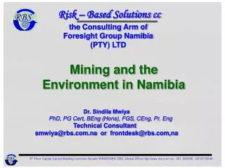 Mining and the Environment in Namibia