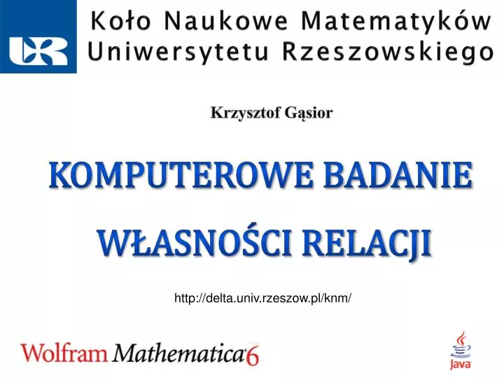 ko o naukowe matematyk w uniwersytetu rzeszowskiego
