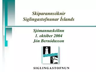 skiparanns knir siglingastofnunar slands