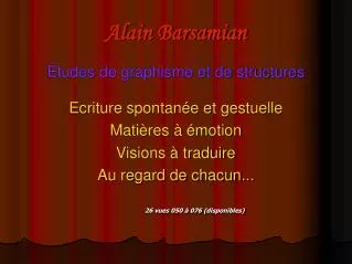 alain barsamian