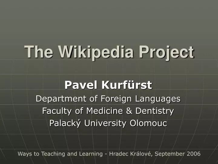 the wikipedia project