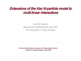 Extensions of the Kac N-particle model to multi-linear interactions