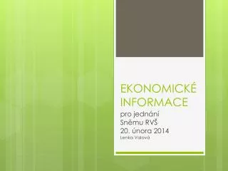 ekonomick informace