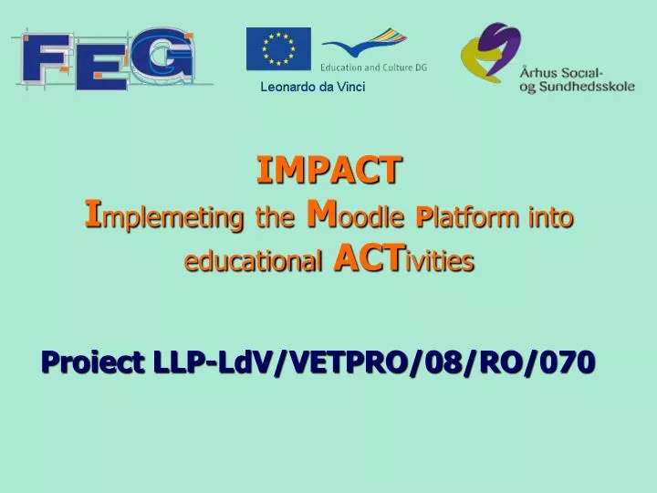 impact i mplemeting the m oodle p latform into educational act ivities