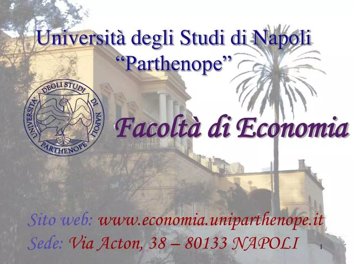 universit degli studi di napoli parthenope