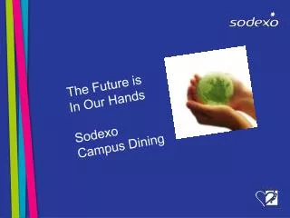 The Future is In Our Hands Sodexo Campus Dining