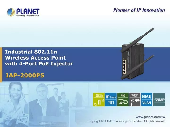 industrial 802 11n wireless access point with 4 port poe injector