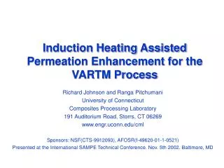 Induction Heating Assisted Permeation Enhancement for the VARTM Process