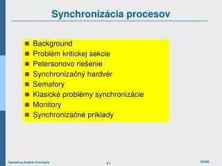 syn chroniz cia procesov