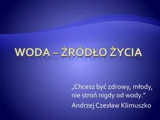woda r d o ycia