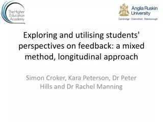 Exploring and utilising students' perspectives on feedback: a mixed method, longitudinal approach