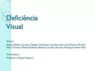 defici ncia visual
