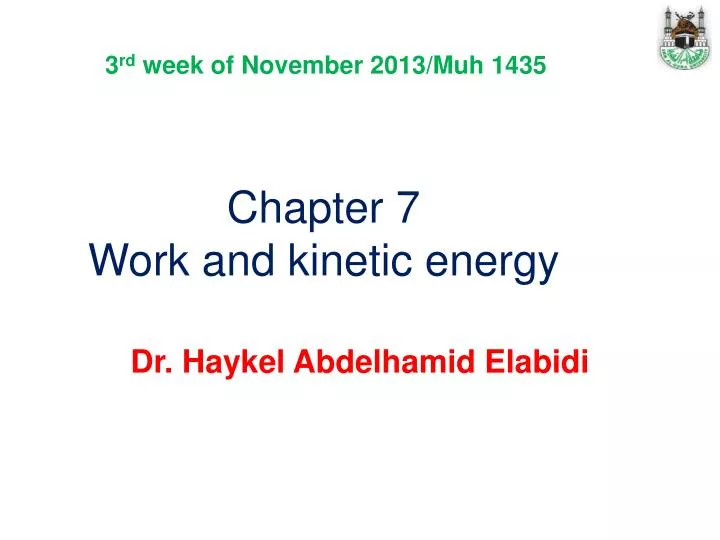 chapter 7 work and kinetic energy